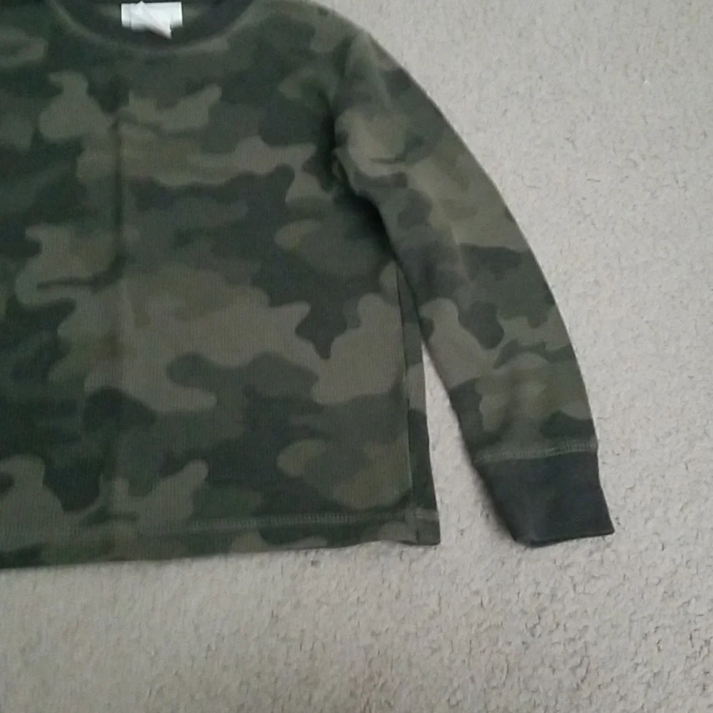 Cat & Jack Boy's Knit Camo Long Sleeve Shirt